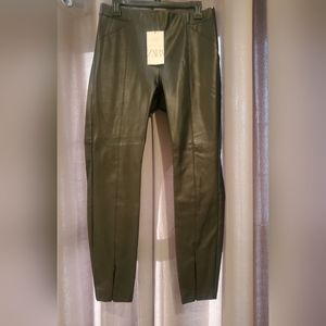 Zara black faux leather Pants